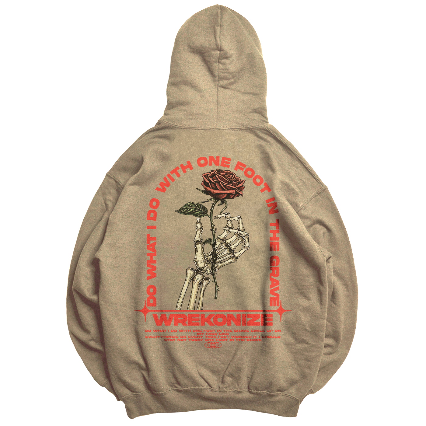 Wrekonize "One Foot In The Grave" Hoodie (Tan)